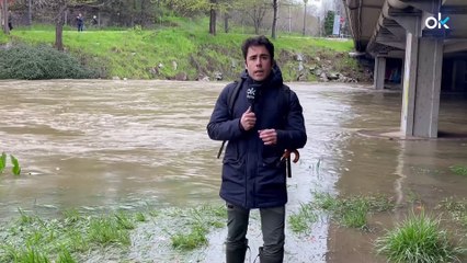 Los vecinos mantienen la calma ante el nivel rojo del Manzanares: "Hay una alarma excesiva"