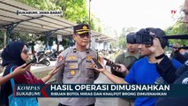 Polisi Musnahkan Ribuan Botol Miras Dan Knalpot Brong Hasil Razia