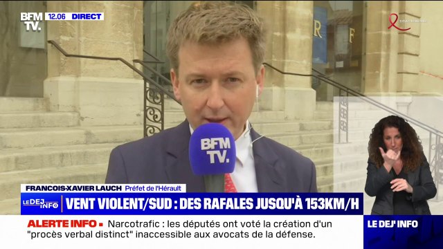 Vents violents: Je demande aux habitants de ne pas fréquenter les plages et de ne pas faire de randonnées , indique le préfet de l'Hérault