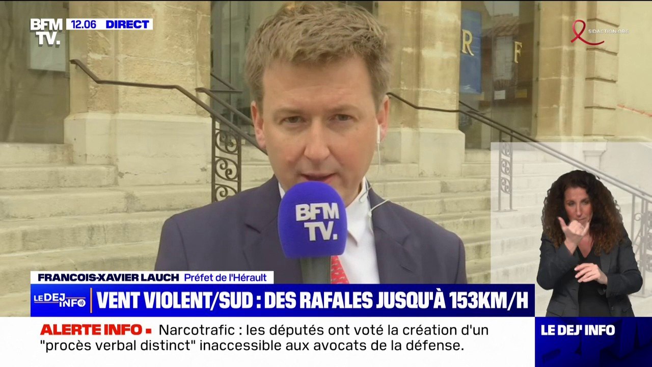 Vents violents: "Je demande aux habitants de ne pas fréquenter les plages et de ne pas faire de randonnées", indique le préfet de l'Hérault