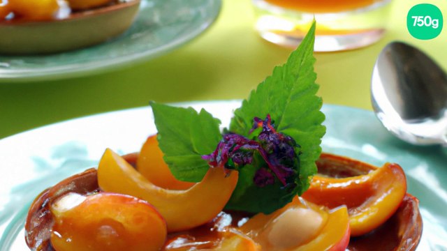 Tartelette aux mirabelles sur compotée d'abricots