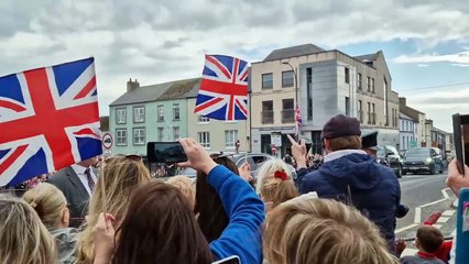 King Charles and Queen Camilla arrive in Banbridge
