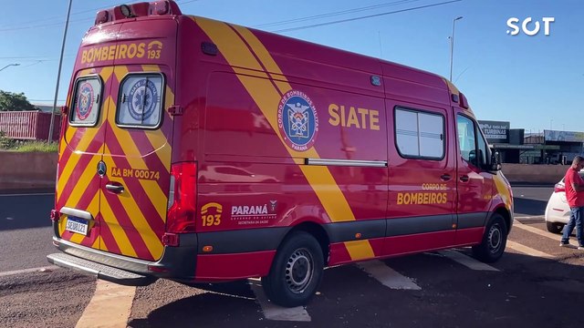 Pedestre e motociclista ficam feridos em acidente na PRc-467, em Cascavel