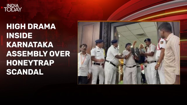 18 BJP MLAs suspended from Karnataka Assembly, carried out by marshals