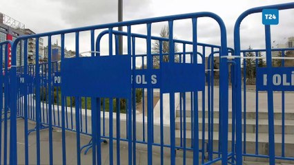Güvenpark polis bariyerleriyle kapatıldı