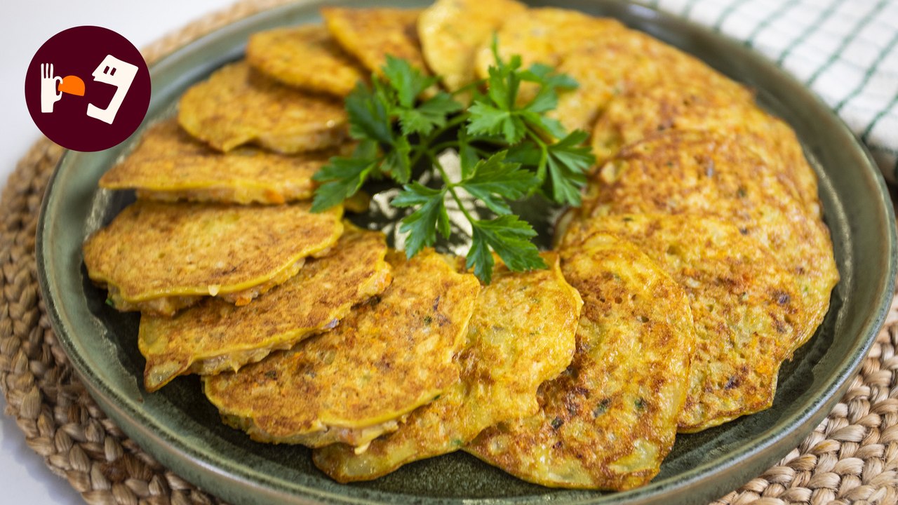 TORTILLAS ligeras de VERDURAS. Cena rápida y saludable LISTA EN 5 MINUTOS