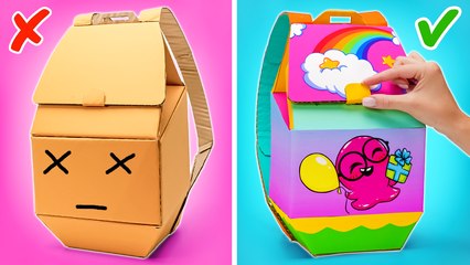 Wow ! On a fabriqué un sac à dos en carton ! 🎒😱📦