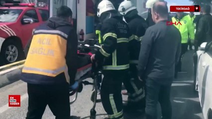 Kayseri'de otomobil, 3 araca çarpıp yan yattı