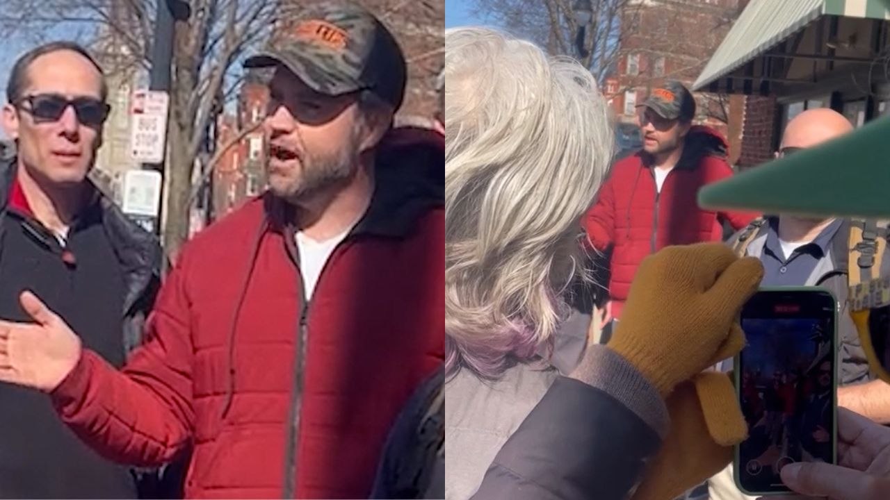 JD Vance gerät bei Straßenkämpfen mit pro-ukrainischen Demonstranten aneinander