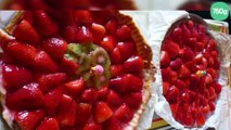 Tarte sablée aux fraises et aux kiwis