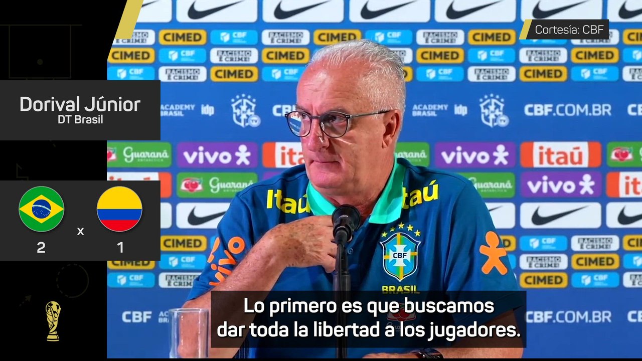 Dorival explica el gran partido de Vinicius ante Colombia: "Buscamos dar libertad a los jugadores"