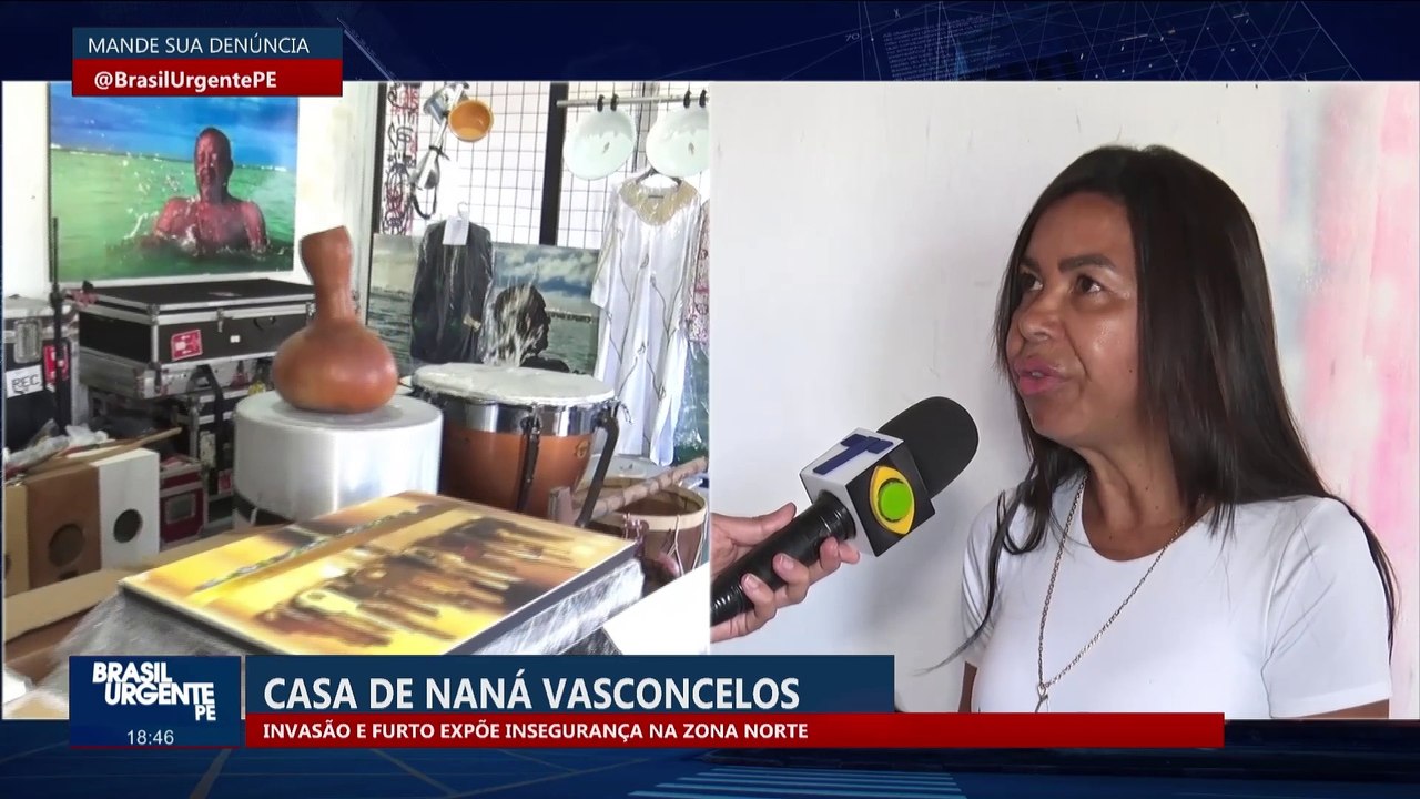Casa de Naná Vasconcelos foi invadida e furtada. O ocorrido expõe insegurança na Zona Norte