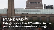 Visitor numbers plunge at London art museums as Tate galleries lose 2.7 million in five years