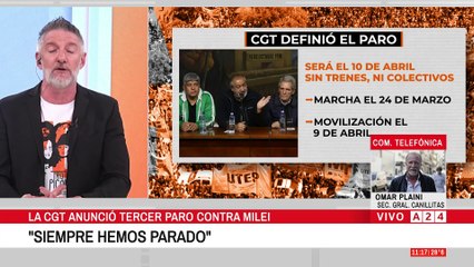 📢 PARO DE LA CGT: HABLA OMAR PLAINI, SECRETARIO GRAL. DE CANILLITAS