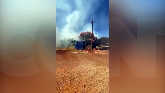 Focos de incêndio em vegetação mobilizam Bombeiros à rodovia BR-369 em Cascavel