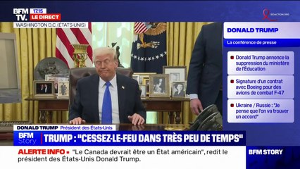 "Lorsque je dis que le Canada devrait être un État américain je ne plaisante pas", soutient Donald Trump