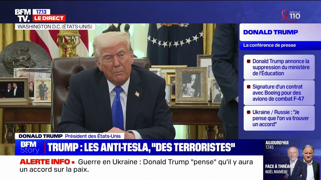 Guerre en Ukraine: "Dans très peu de temps, nous aurons un cessez-le-feu plein et entier", assure Donald Trump