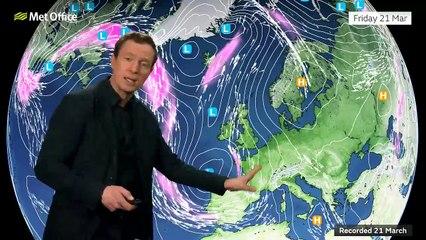 Met Office 14 day weather outlook 21/03/2025