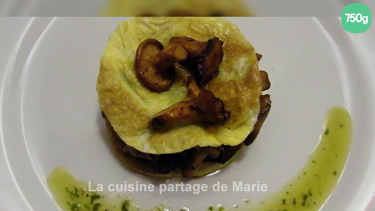 Omelette revisitée aux girolles