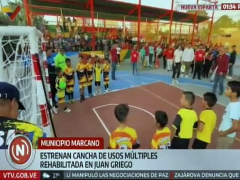 Nueva Esparta | GMBNBT rehabilitó cancha de usos múltiples en el mcpio. Marcano