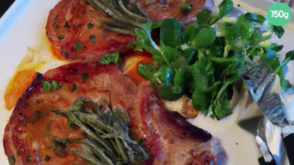 Escalope de porc braisée