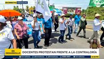 Docentes marchan en la ciudad de Santiago