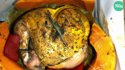 Chapon en papillote au potimarron
