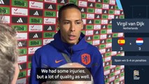 Van Dijk 'proud' to show up against Spain despite elimination