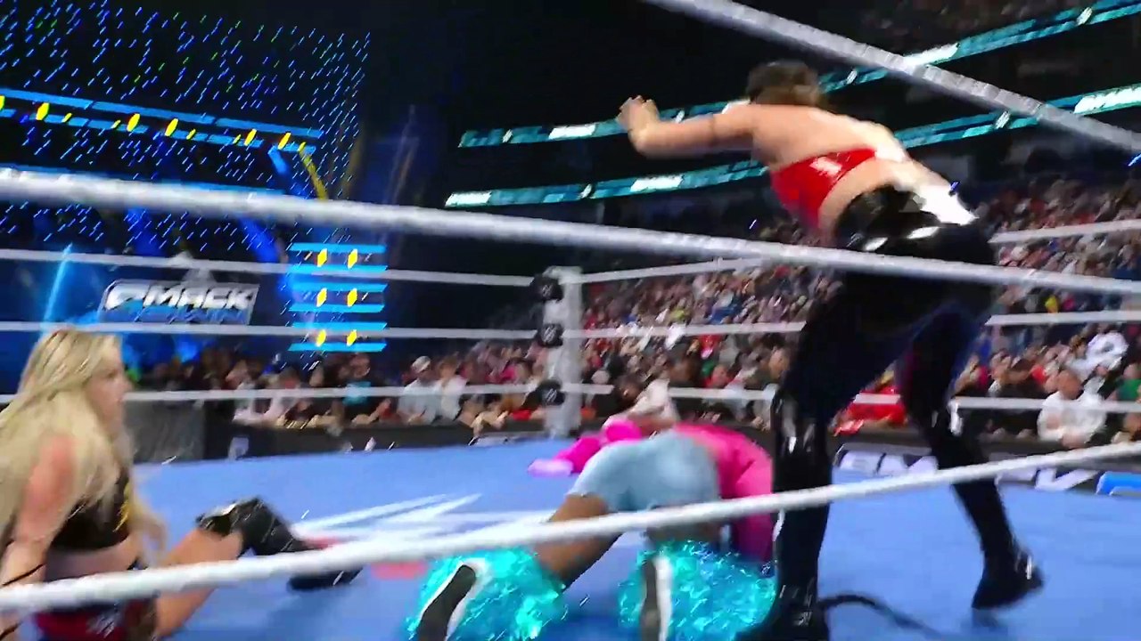Liv Morgan and Raquel Rodriguez attack Naomi and Bianca Belair_ SmackDown highlights, Feb. 21, 2025_2