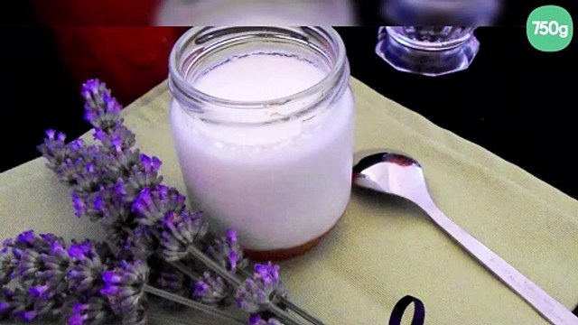 Yaourt lavande et confiture d'abricots
