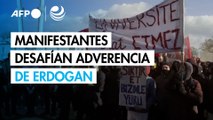 Miles de manifestantes desafían la advertencia de Erdogan para marchar en Estambul