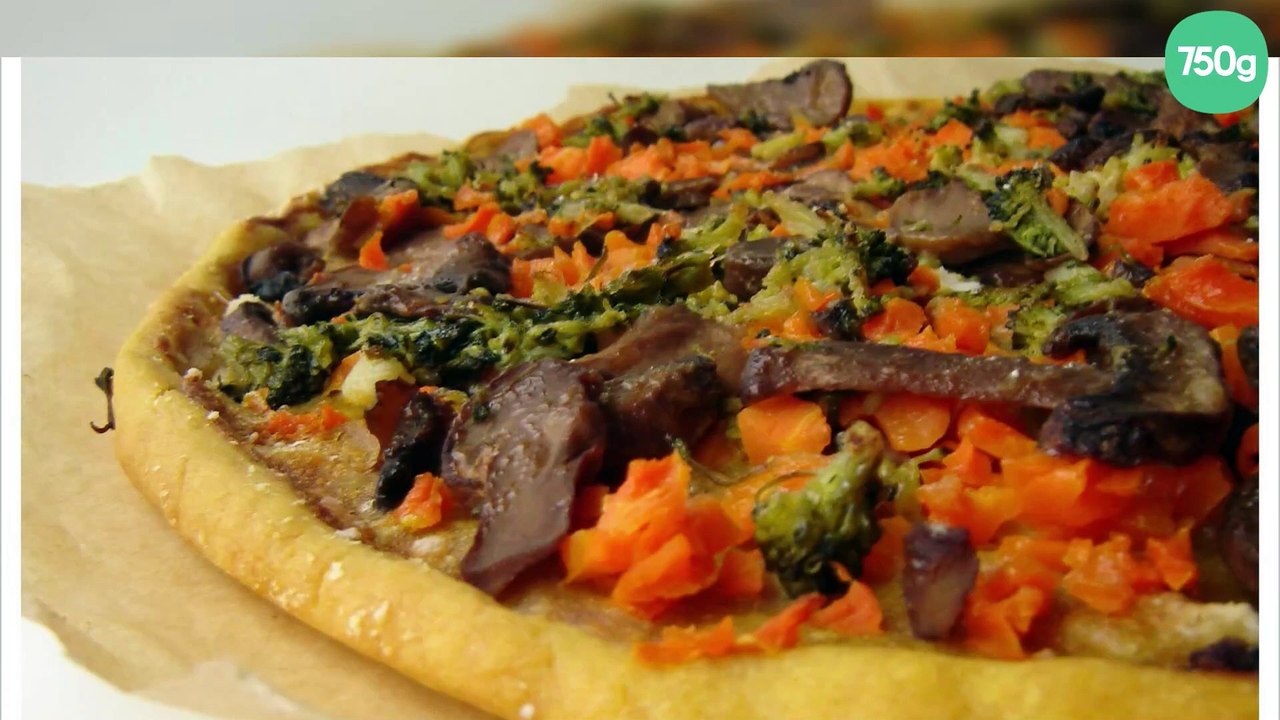Ma pizz' à tarte aux p'tits légumes