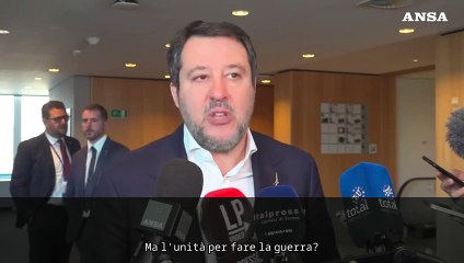 Salvini: "Usa e Russia parlano di pace, Ue invece di guerra"