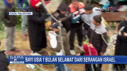 Haru! Proses Evakuasi Bayi 1 Bulan Selamat dari Serangan Israel