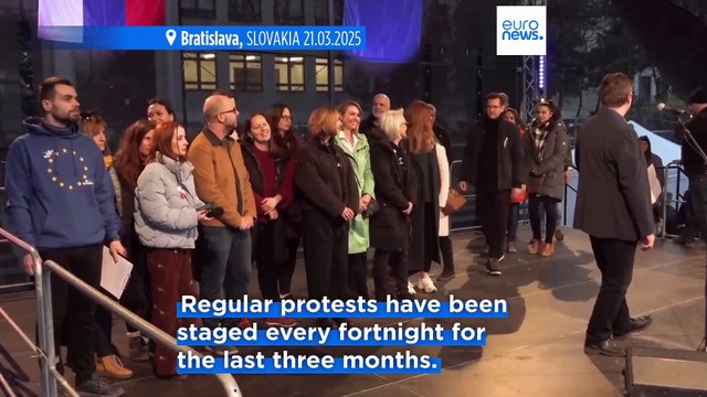 Thousands of Slovaks protest in Bratislava against PM Robert Fico and his Russia-friendly policies