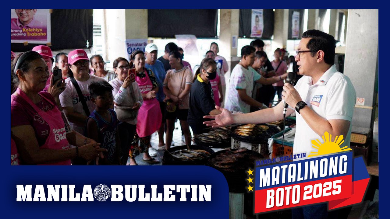 Bam Aquino tells Bataan market vendors: 'I’ll be your voice’ if elected in Senate