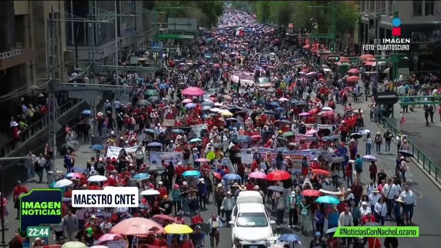 Maestros de la CNTE marcharon rumbo al Zócalo de la CDMX
