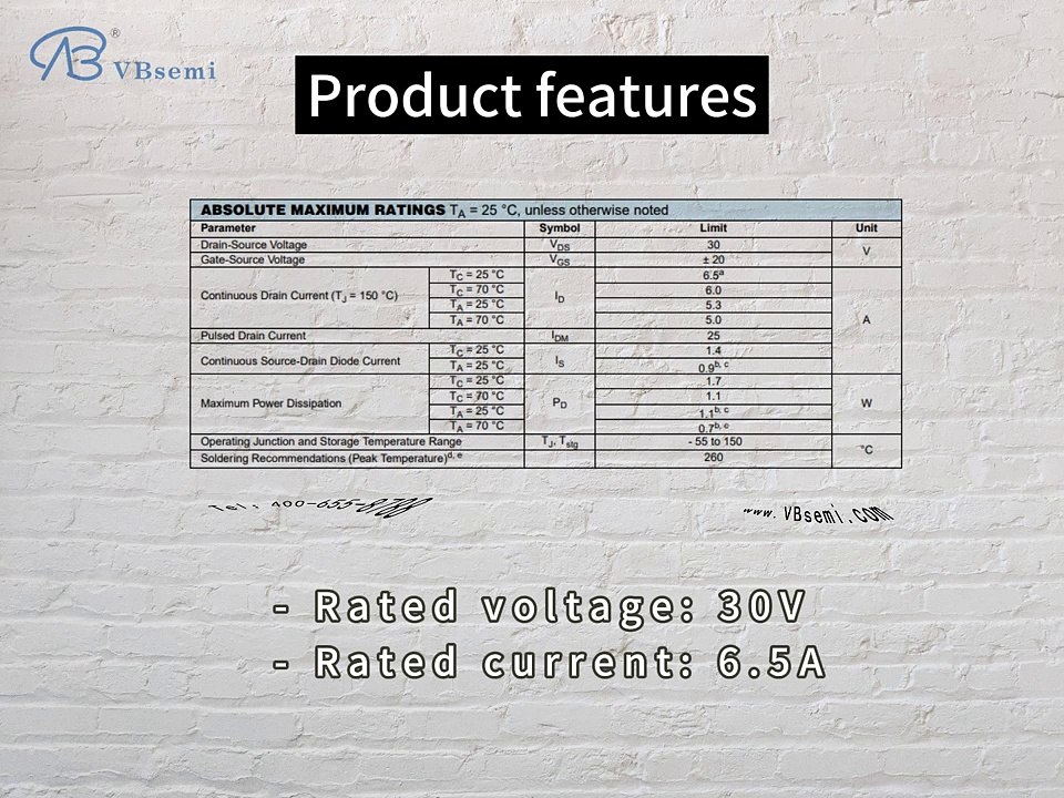 SSM3K333R-VB is a SOT23 package N-Channel field effect MOS tube