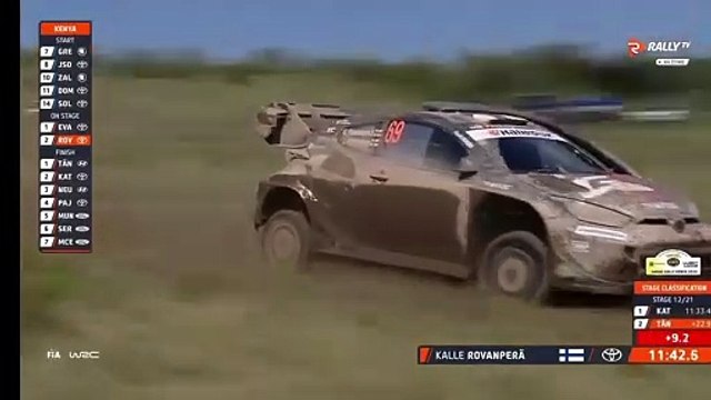 WRC Kenya 2025 SS12 Rovanpera Puncture Run