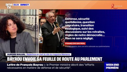 Défense, sécurité, éducation...François Bayrou envoie sa feuille de route au Parlement et assure que "rien ne sera négligé"