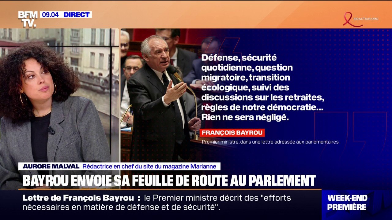 Défense, sécurité, éducation...François Bayrou envoie sa feuille de route au Parlement et assure que "rien ne sera négligé"