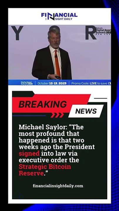 Michael Saylor: “President signed into law via executive order the Strategic Bitcoin Reserve.”