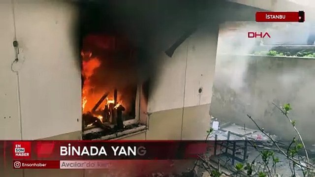 İstanbul'da kentsel dönüşüm kapsamında boşaltılan binada yangın çıktı