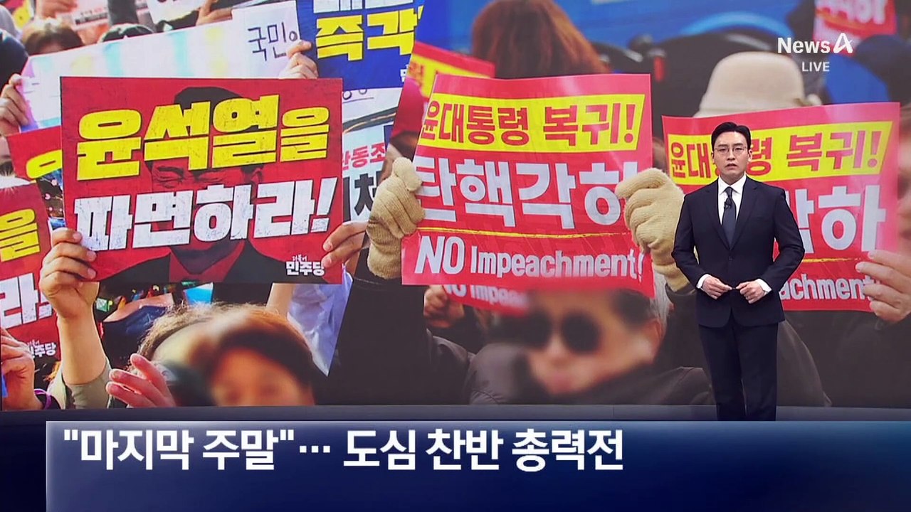 “마지막 주말”…尹 탄핵 찬반 집회 도심 총력전