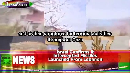 Israel Confirms It Intercepted Missiles Launched From Lebanon