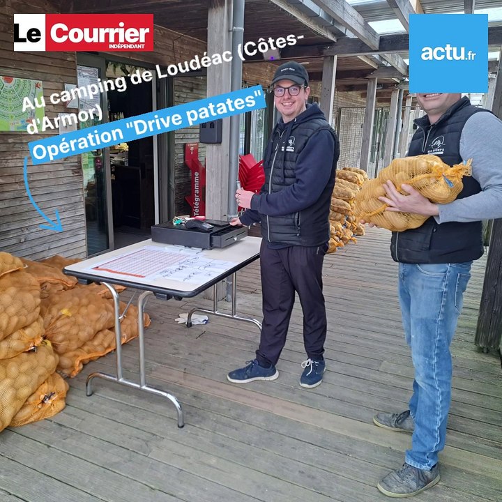 Un "drive patates" au camping Aqaurev de Loudéac (Côtes-d'Armor)