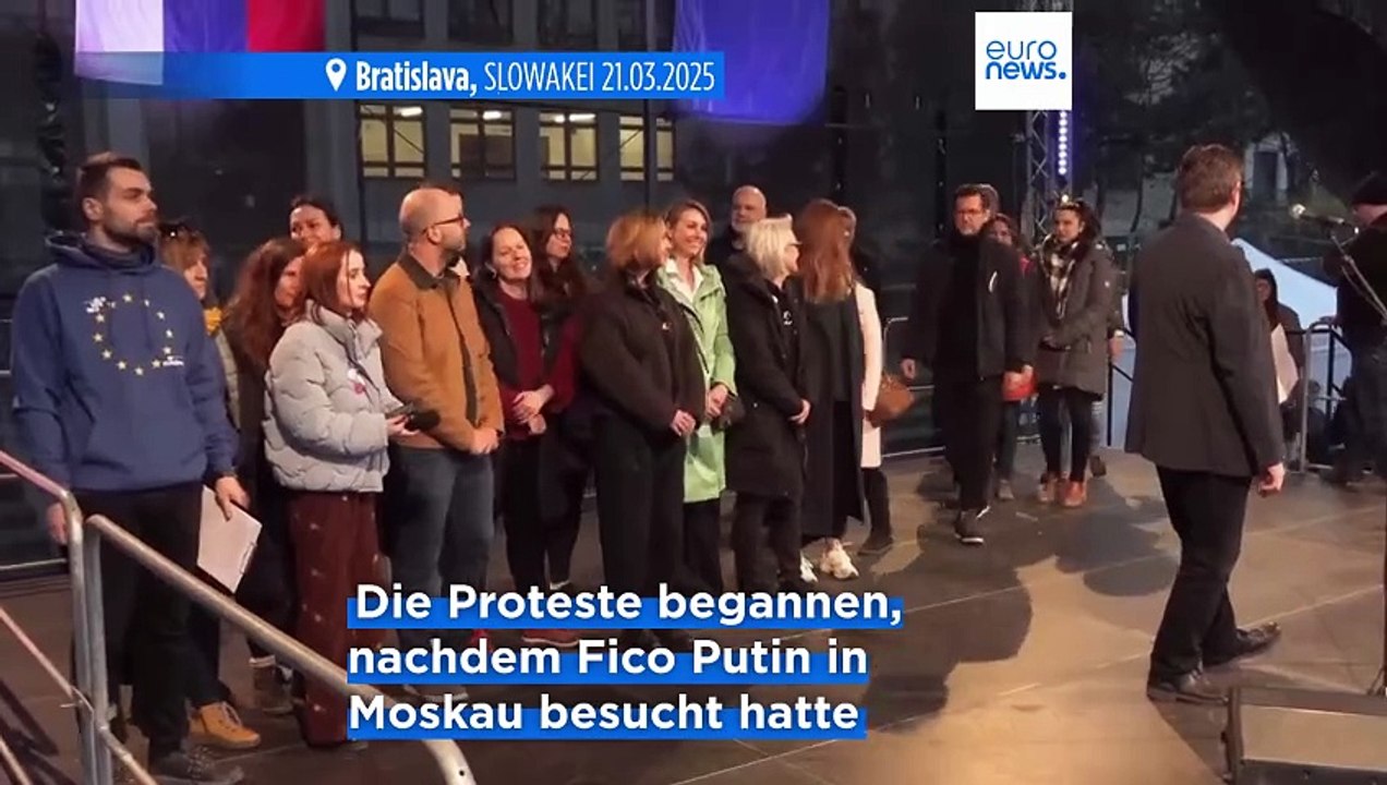 Proteste in der Slowakei: Erneut fordern Tausende den Rücktritt von Ministerpräsident Fico