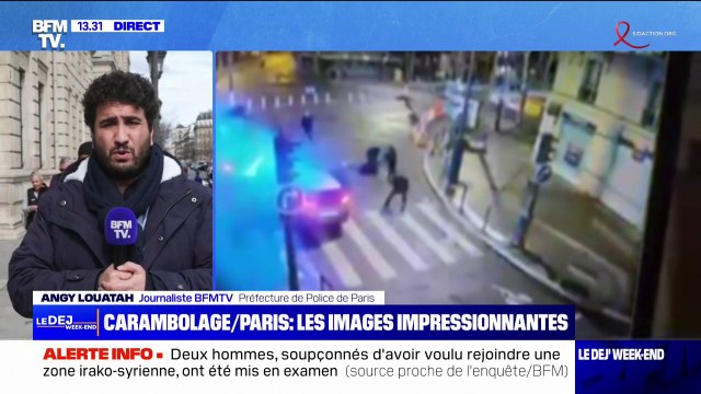 Paris: les images impressionnantes d'un carambolage faisant 13 blessés après un refus d'obtempérer