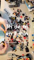 Tri, en time lapse, de petit vrac LEGO pour commencer l'année