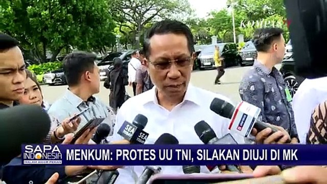 Kata Menkum Supratman Soal Demo Tolak UU TNI: Silakan Diuji ke MK